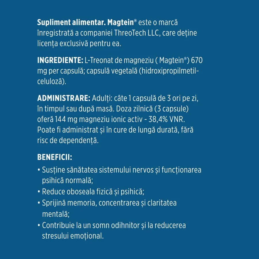 Magneziu L-treonat Magtein, 90 capsule, Faunus Plant