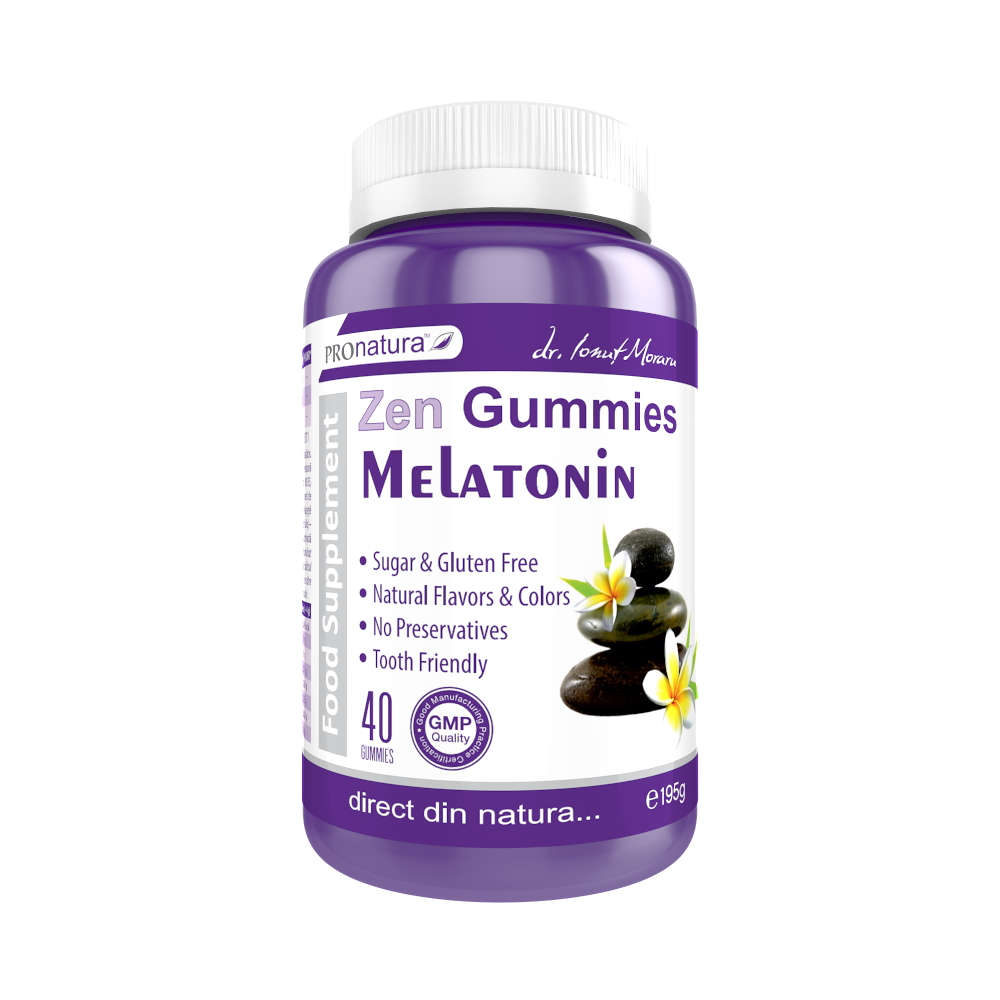 Zen Gummies Melatonin, 40 Jeleuri, Medica, Pronatura