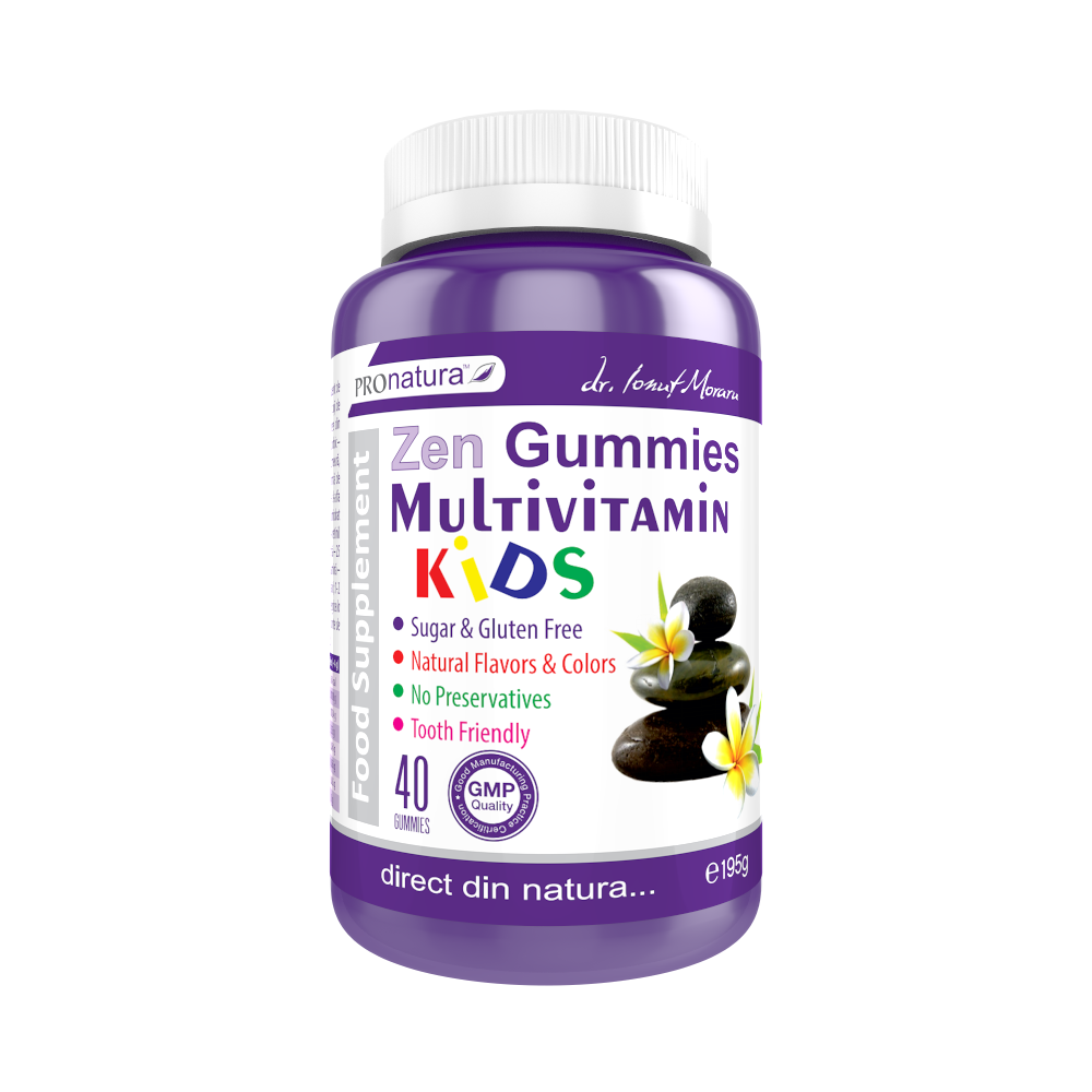 Zen Gummies Multivitamin Kids, 40 Jeleuri, Medica, Pronatura