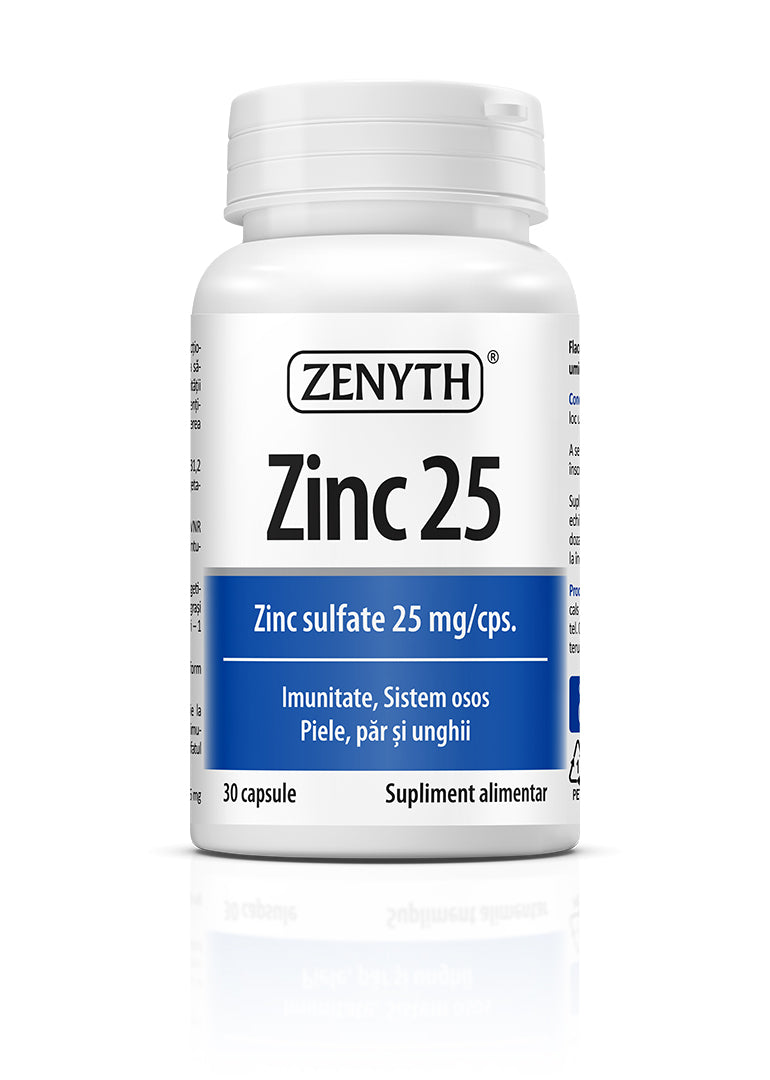 Zinc, 25mg, 30 capsule, Zenyth