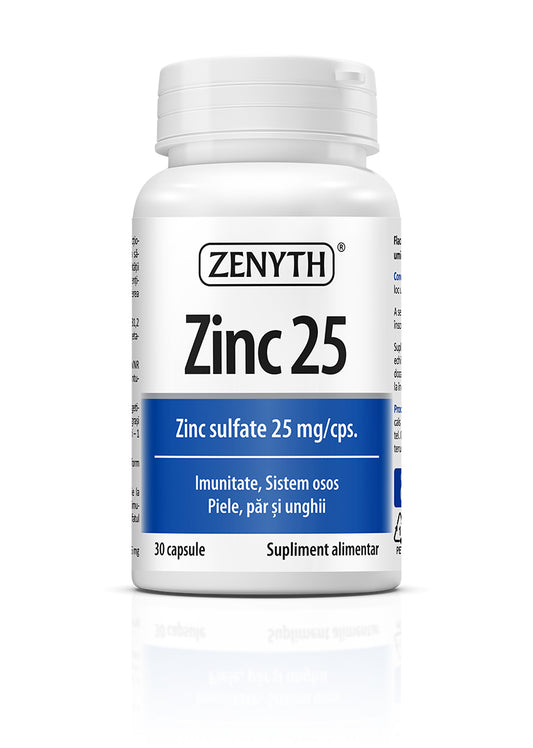 Zinc, 25mg, 30 capsule, Zenyth