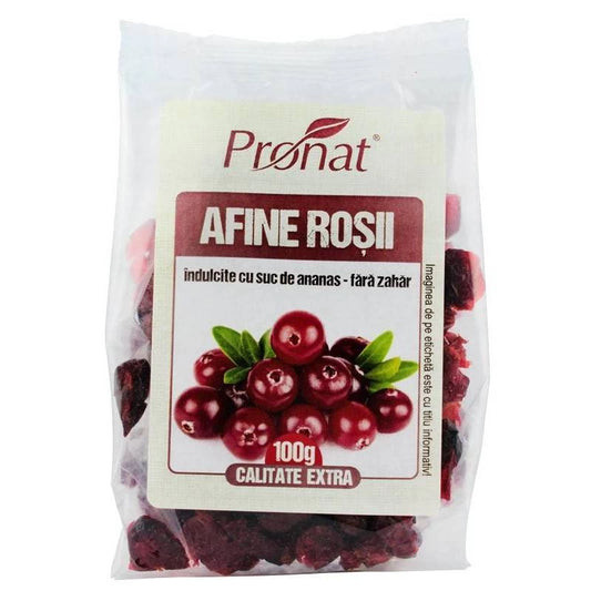 Afine Rosii Uscate 100G, Pronat