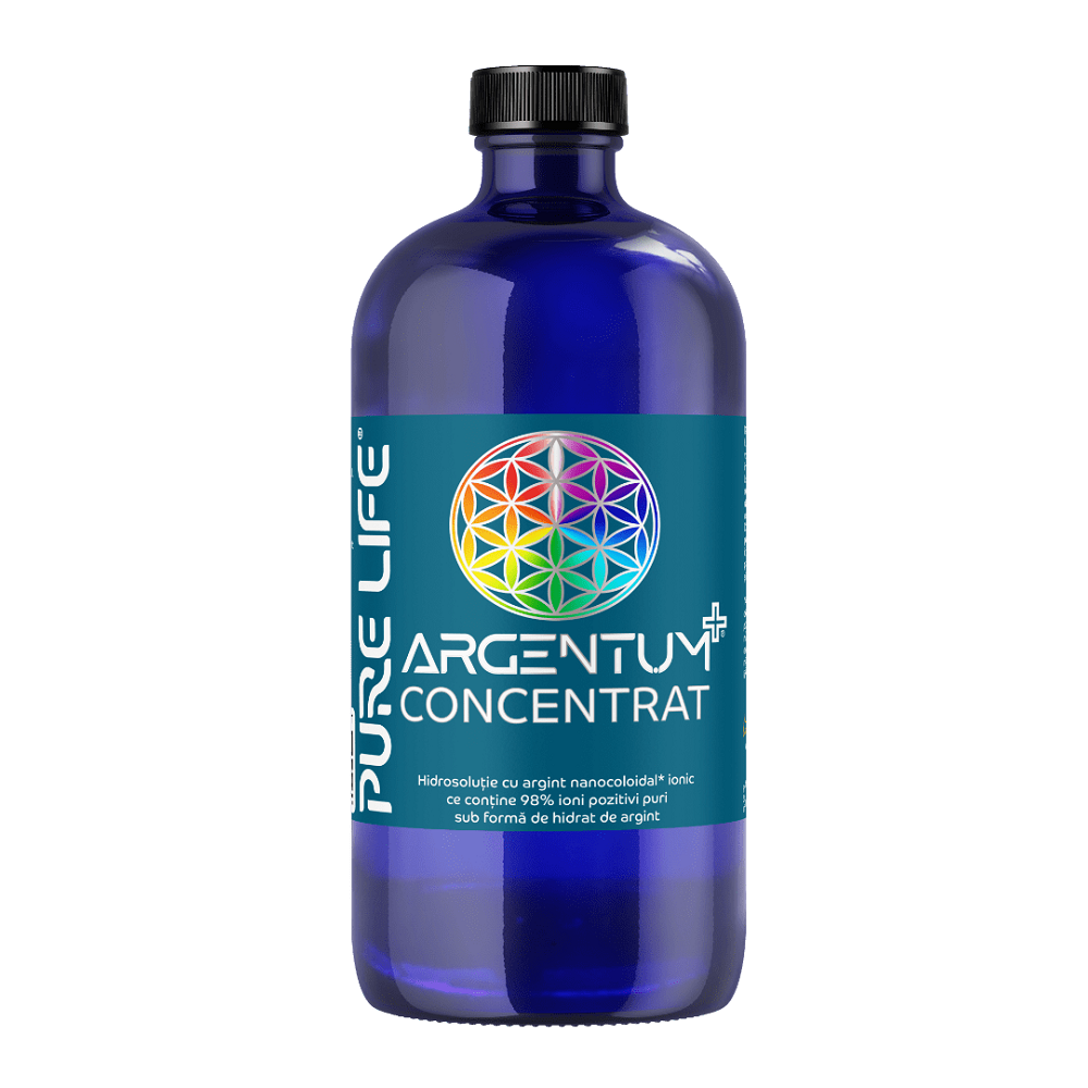 Argint nanocoloidal Argentum+ Concentrat 35PPM, 480 ml, Pure Life