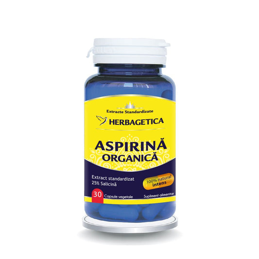 Aspirina Organica, 30 Capsule,  Herbagetica