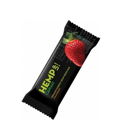 Baton Cu Canepa, Capsuni, Eco-Bio, 48G, Canah