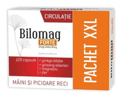 Bilomag Forte Circulatie 90mg, 120 capsule, Zdrovit