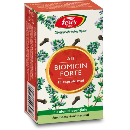 Biomicin Forte, 15 capsule, Fares