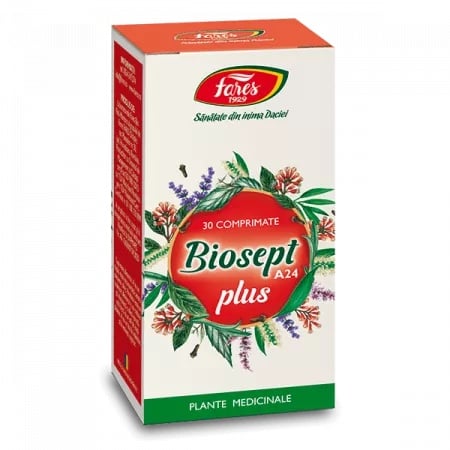 Biosept Plus A24, 30 comprimate, Fares