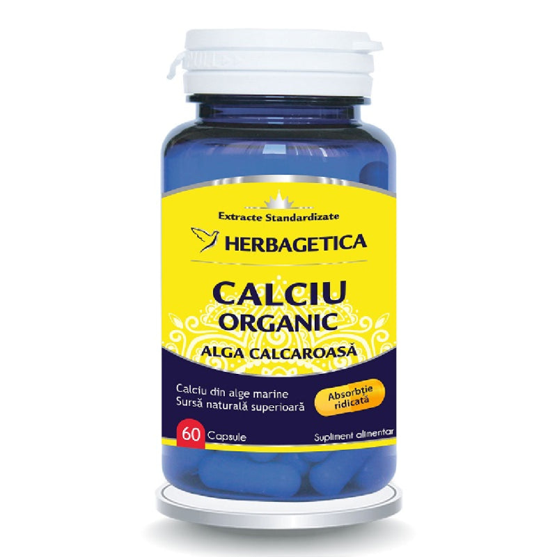 Calciu organic, 60 capsule, Herbagetica