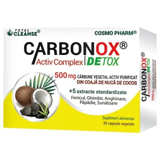 Carbonox Activ Complex Detox 500mg, 30 capsule, Cosmopharm