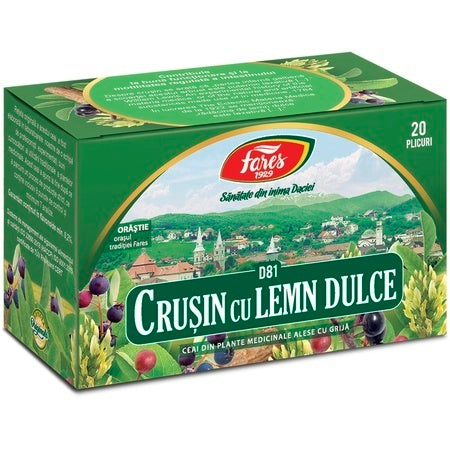 Ceai Crusin cu lemn dulce, D81, 20 plicuri, Fares