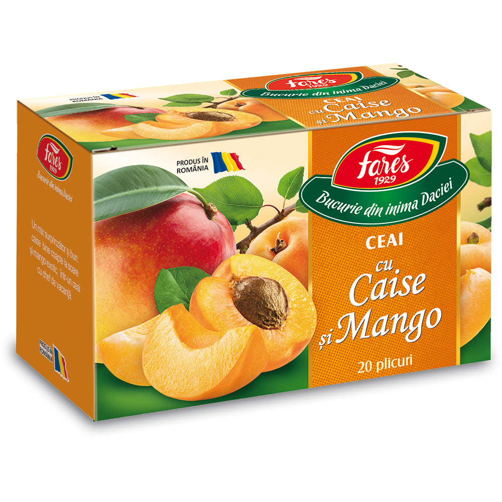 Ceai cu caise si mango, 20 plicuri, Fares