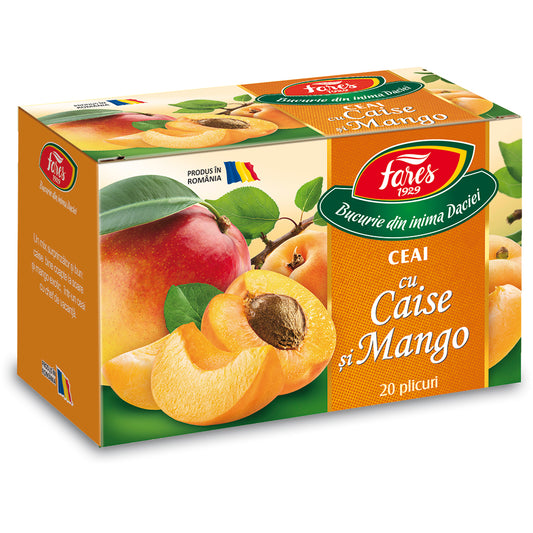 Ceai cu caise si mango, 20 plicuri, Fares