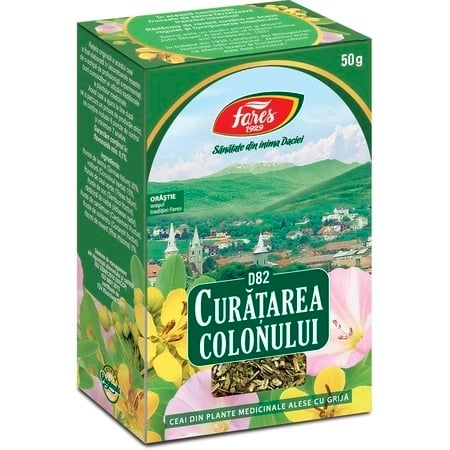 Ceai Curatarea colonului, D82, 50g, Fares