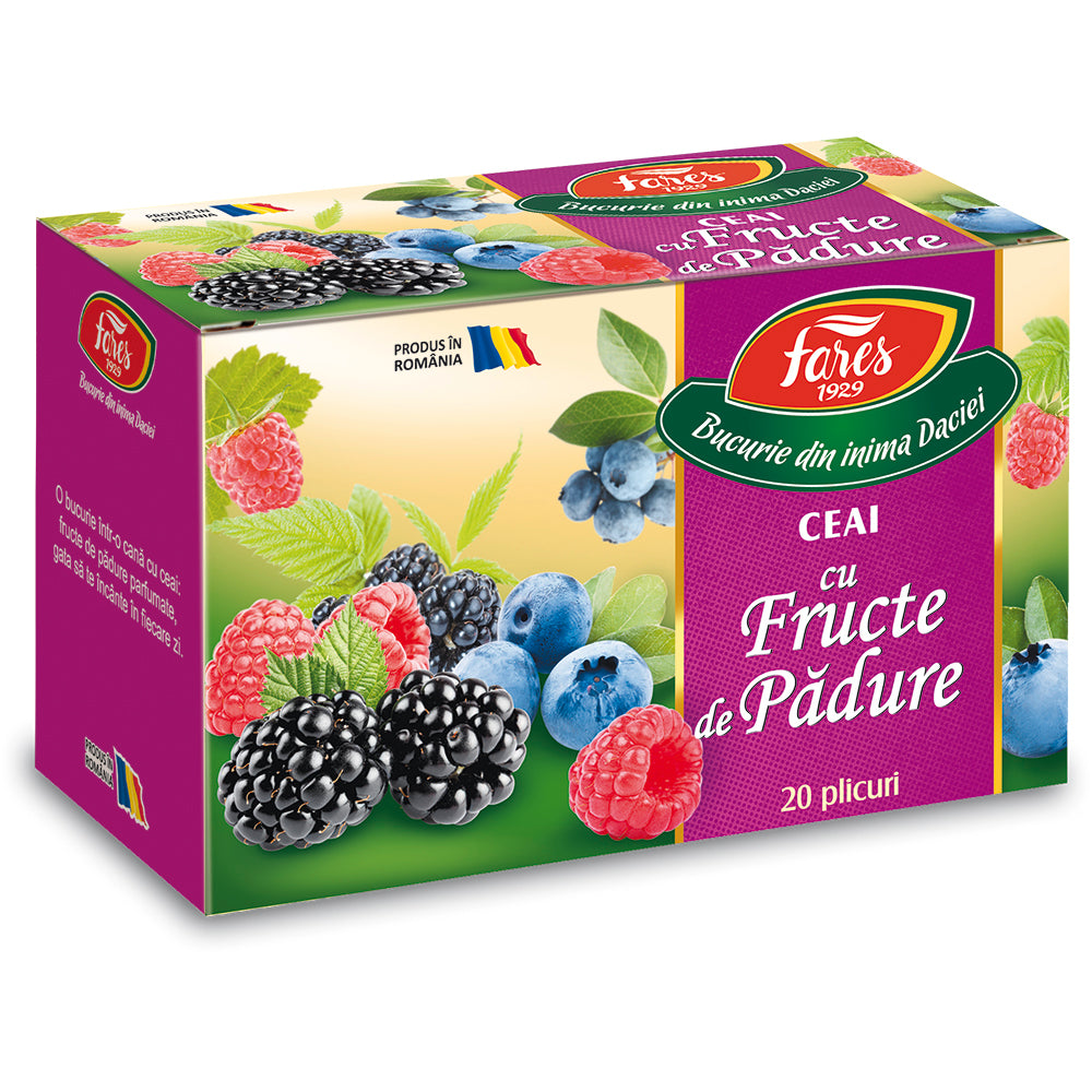 Ceai fructe de padure, Aromfruct, 20 plicuri, Fares