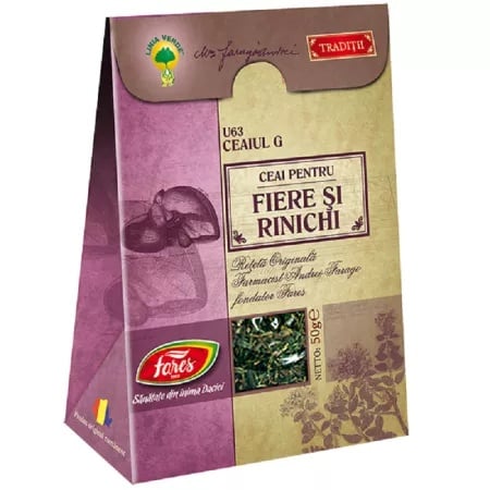 Ceai G pentru fiere si rinichi U63, 50g, Fares