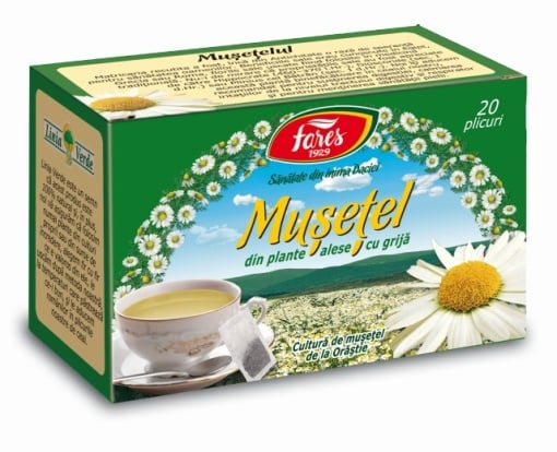 Ceai musetel, 20 plicuri, Fares