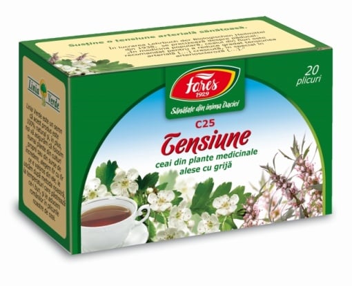 Ceai pentru tensiune, 20 plicuri, Fares