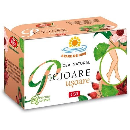 Ceai Picioare usoare, C33, 20 plicuri, Fares