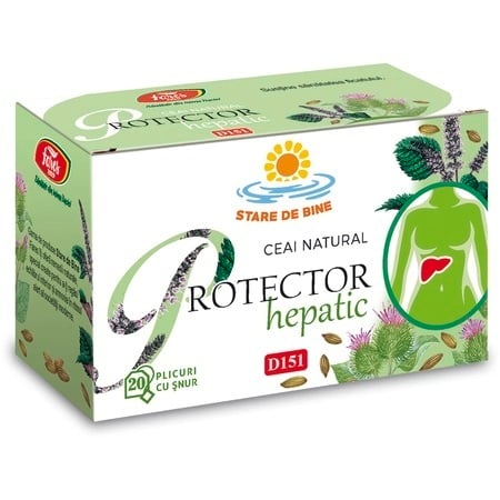 Ceai Protector Hepatic, D151, 20 plicuri, Fares