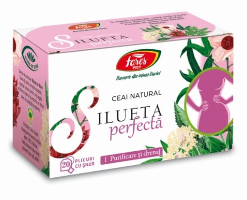 Ceai Silueta perfecta 1 purificare, drenaj, 20 plicuri, Fares