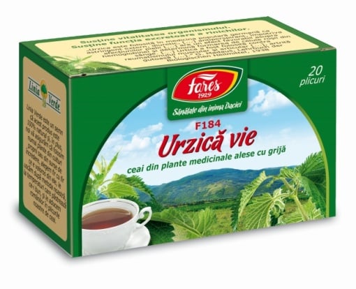 Ceai urzica, 20 plicuri, Fares