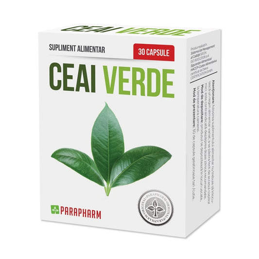 Ceai verde, 30 capsule, Parapharm