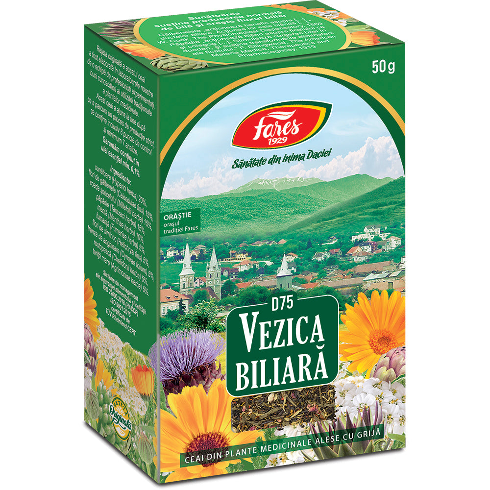 Ceai Vezica Biliara - D75, 50g, Fares