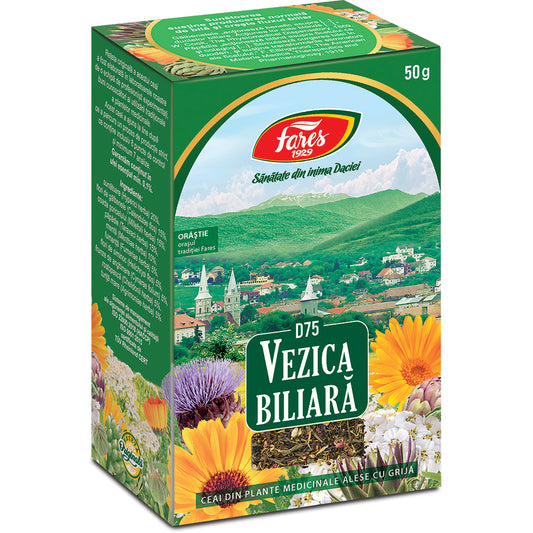 Ceai Vezica Biliara - D75, 50g, Fares