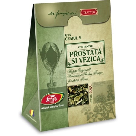 Ceaiul V pentru Prostata si Vezica, G75, 50g, Fares