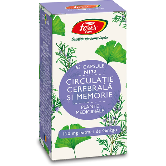 Circulatie cerebrala si memorie - N172, 63 capsule, Fares