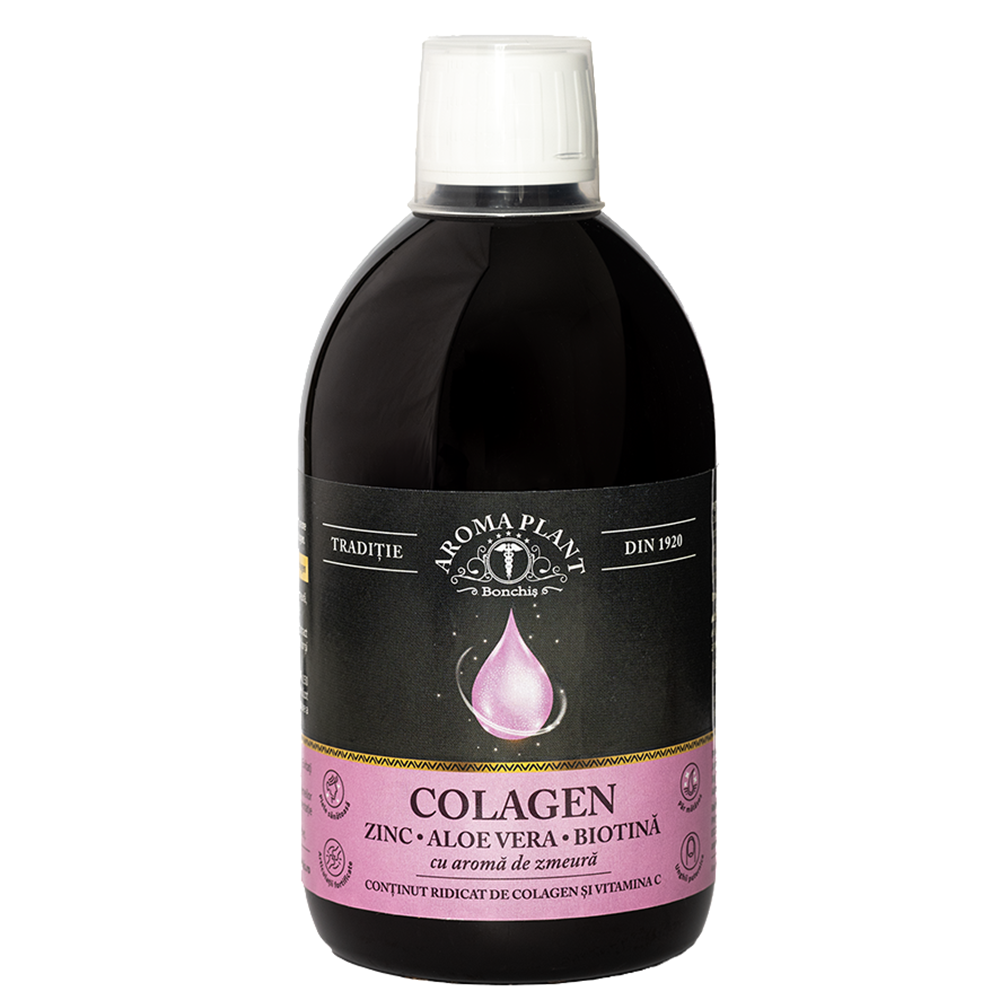 Colagen cu zinc, aloe vera, biotina si vitamina C, 500 ml, Aroma Plant