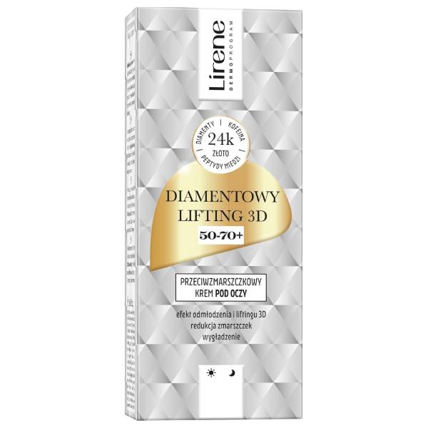 Crema anti-rid cu efect de lifting pentru zona ochilor Diamond Lifting 3D, 15 ml, Lirene
