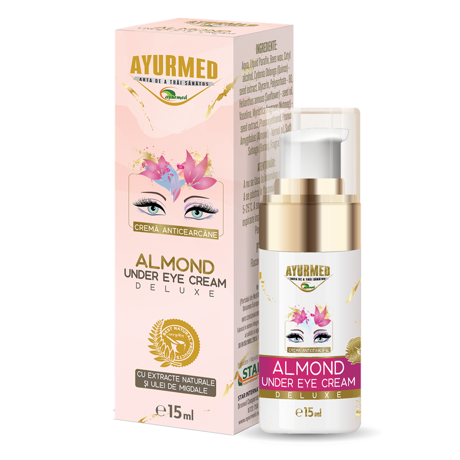 Crema anticearcane cu ulei de migdale, 15 ml, Ayurmed
