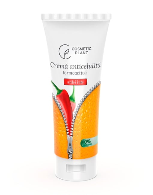Crema anticelulita termoactiva cu extract de ardei iute, 200 ml, Cosmetic Plant