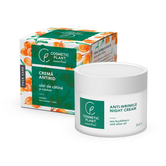 Crema antirid de noapte cu catina Essential, 50 ml, Cosmetic Plant