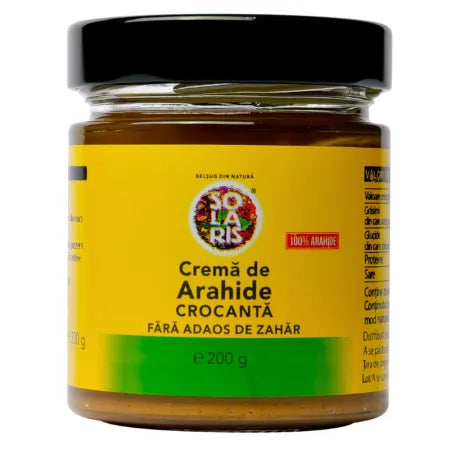 Crema de arahide crocanta, 200 g, Solaris