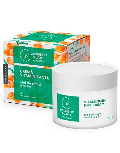 Crema vitaminizanta de zi cu ulei de catina si masline, 50ml, Cosmetic Plant