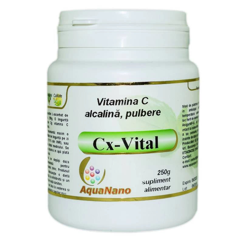 Cx-Vital, Vitamina C Tamponata, Alcalina, 250G, Aquanano