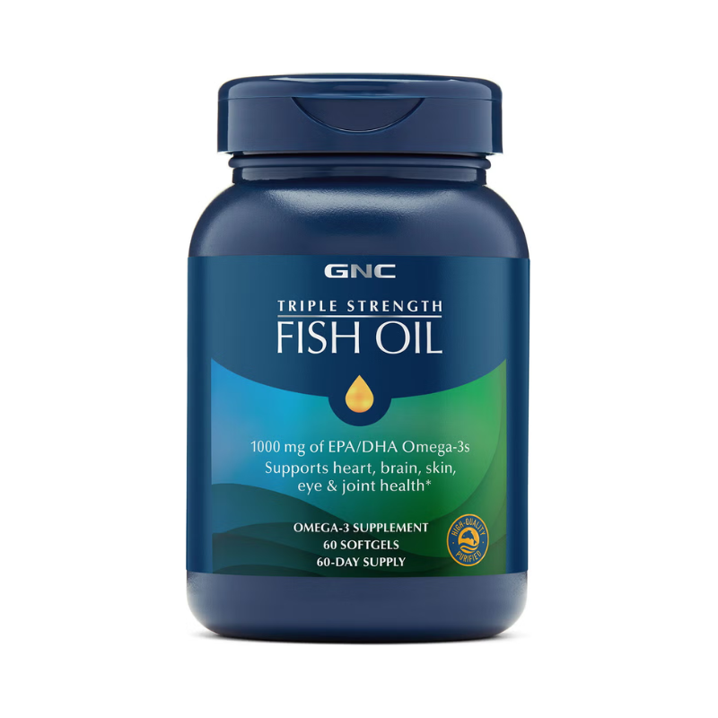 GNC Triple Strength Fish Oil, Ulei De Peste 1000 Mg Omega 3 Epa Si Dha, 60 Cps