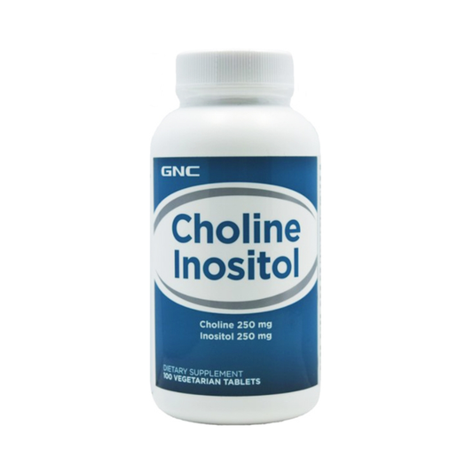 GNC Choline Inositol, Colina 250 Mg Si Inozitol 250 Mg, 100 Tb
