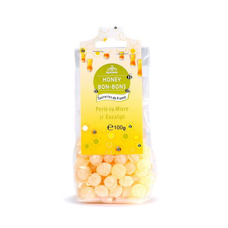 Perle cu miere si eucalipt, 100 g, Apidava