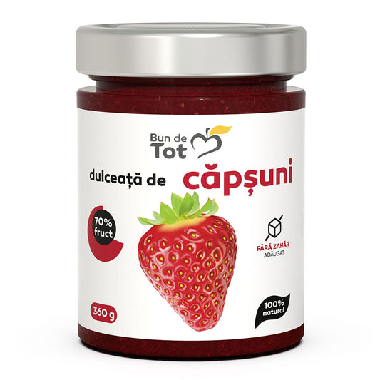 Dulceata de capsuni fara zahar, 360 g, Dacia Plant
