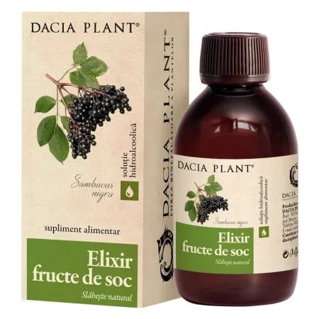 Elixir din fructe de soc, 200ml, Dacia Plant