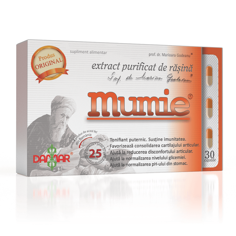Extract purificat de rasina Mumie, 30 capsule, Damar General...