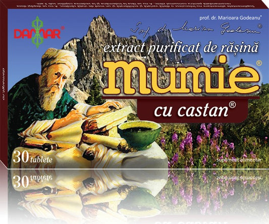 Extract purificat de rasina Mumie cu Castan, 30 tablete, Damar General Trading