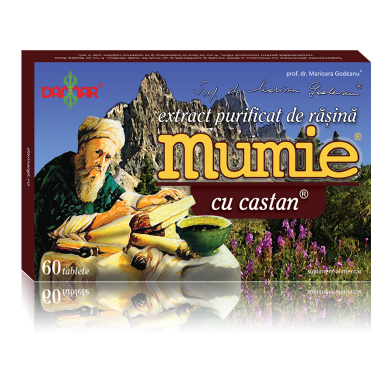 Extract purificat de rasina Mumie cu Castan, 60 tablete, Damar General Trading