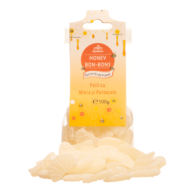 Felii cu miere si portocale, 100 g, Apidava