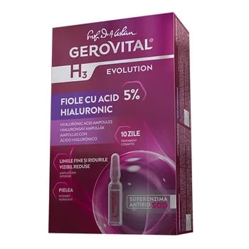Fiole cu acid hialuronic H3 Evolution, 10 fiole, 229, Gerovital