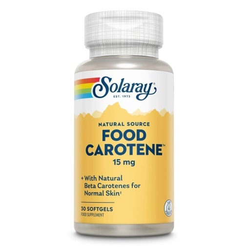 Food Carotene 25000UI, 30 capsule moi, Solaray